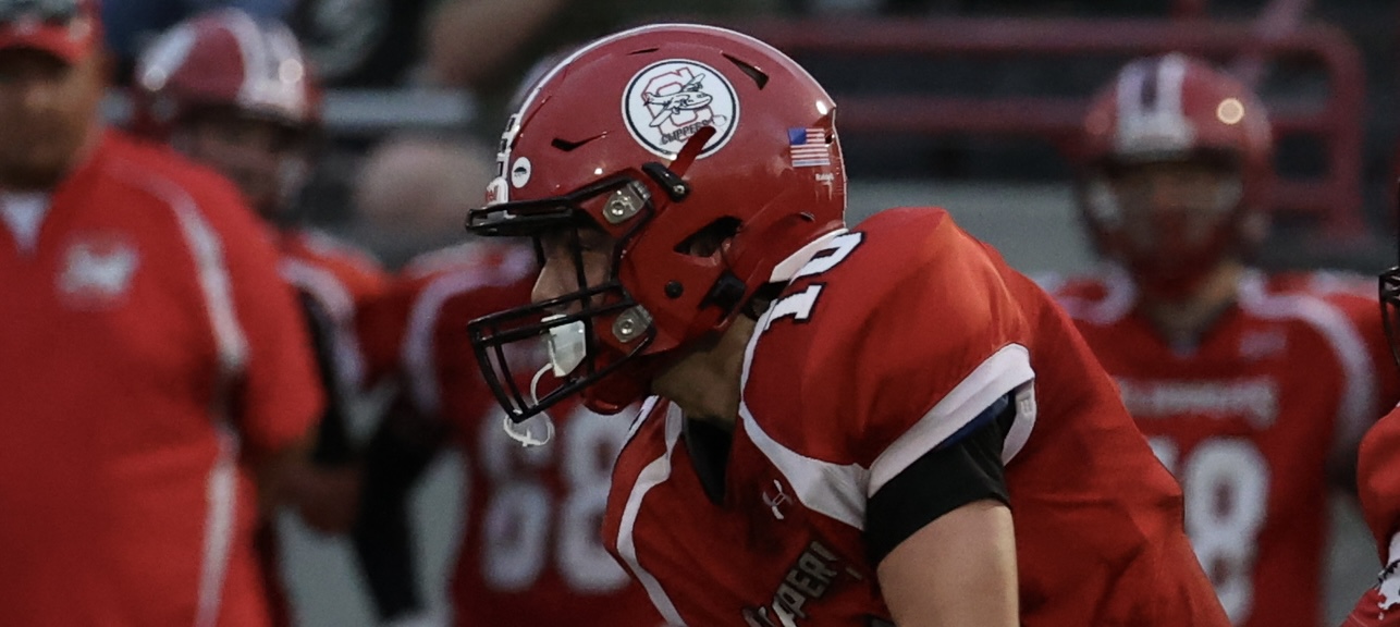 Bulldog w/ White East Palestine Football Jersey & Rose Accent