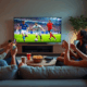 Cozy living room sports viewing