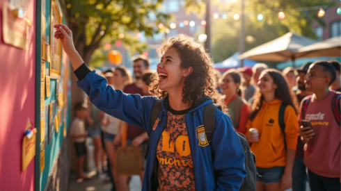 Community event with fans